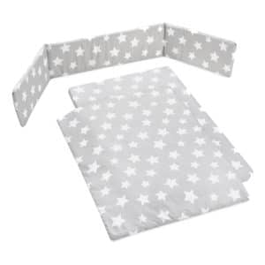 סט עריסה כוכבים אפור